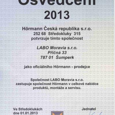 Osvedceni Hormann 2013