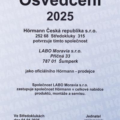 Osvedceni Hormann 2025